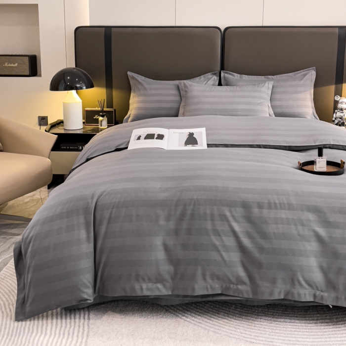 91家纺网 家纺一手货源 找家纺 （总）罗菲尼 2025新款星级酒店缎条四件套