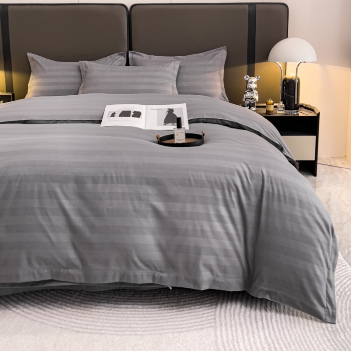 91家纺网 家纺一手货源 找家纺 （总）罗菲尼 2025新款星级酒店缎条四件套