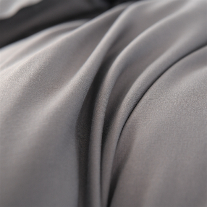 91家纺网 家纺一手货源 找家纺 罗菲尼 2025新款星级酒店纯色四件套 灰色