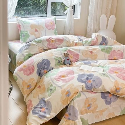 91家纺网 家纺一手货源 找家纺 （总）萌宝老粗布 2025新直播加厚全棉活性磨毛四件套