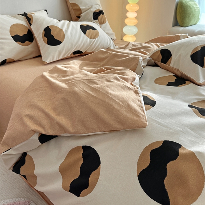 91家纺网 家纺一手货源 找家纺 千朵 2023新款全棉生态磨毛四件套 丹可-米