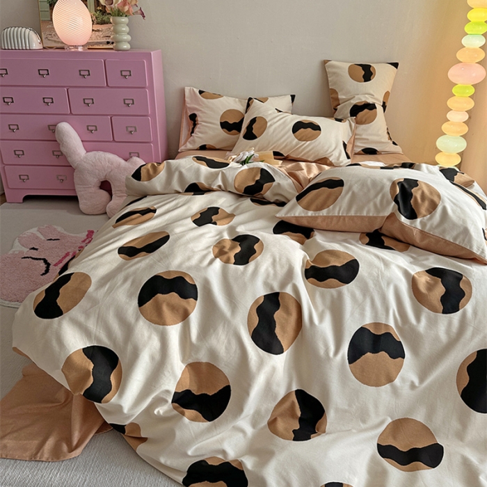 91家纺网 家纺一手货源 找家纺 千朵 2023新款全棉生态磨毛四件套 丹可-米