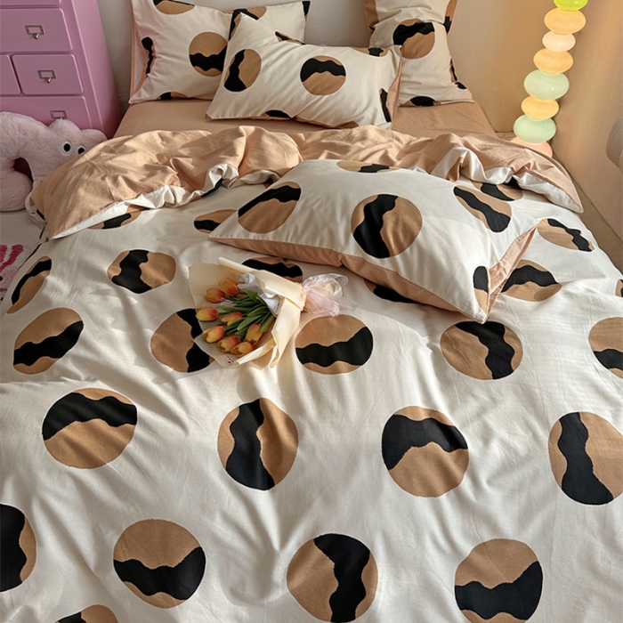 91家纺网 家纺一手货源 找家纺 千朵 2023新款全棉生态磨毛四件套 丹可-米