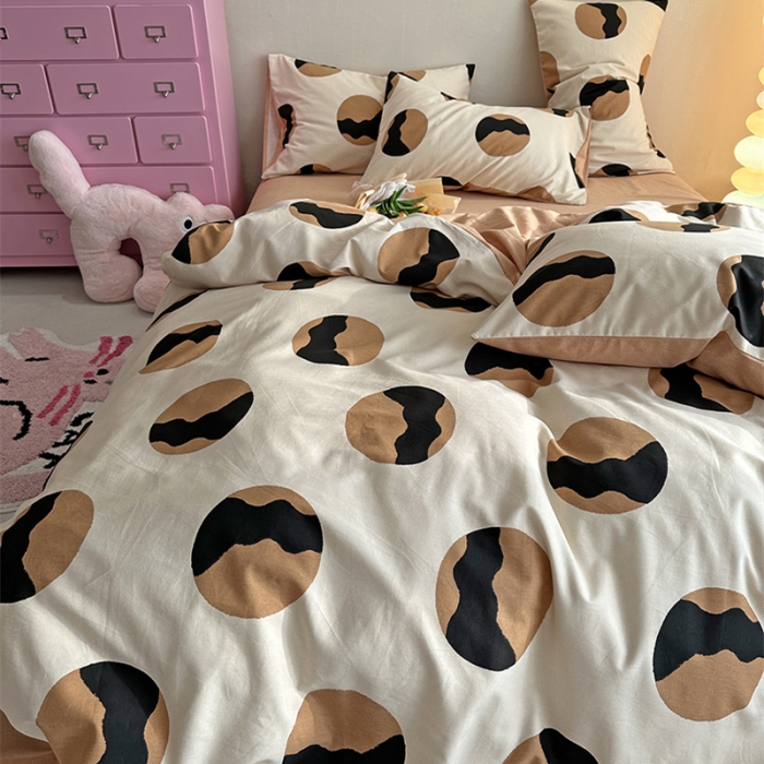 91家纺网 家纺一手货源 找家纺 千朵 2023新款全棉生态磨毛四件套 丹可-米