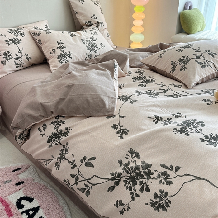 91家纺网 家纺一手货源 找家纺 千朵 2023新款全棉生态磨毛四件套 敏玖-米