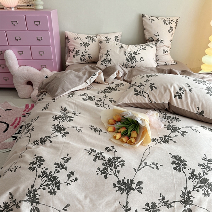 91家纺网 家纺一手货源 找家纺 千朵 2023新款全棉生态磨毛四件套 敏玖-米