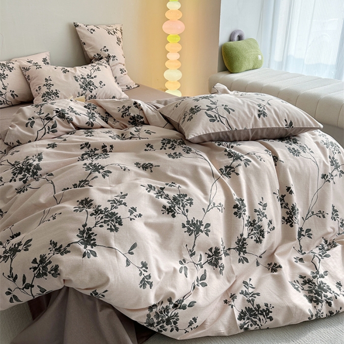 91家纺网 家纺一手货源 找家纺 千朵 2023新款全棉生态磨毛四件套 敏玖-米