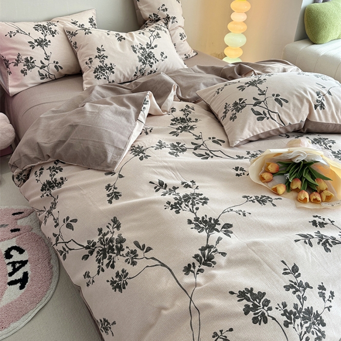 91家纺网 家纺一手货源 找家纺 千朵 2023新款全棉生态磨毛四件套 敏玖-米