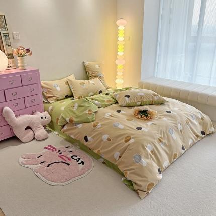 91家纺网 家纺一手货源 找家纺 千朵 2023新款全棉生态磨毛四件套 茹茹世界