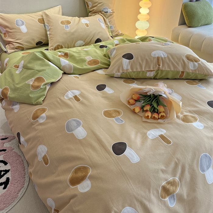 91家纺网 家纺一手货源 找家纺 千朵 2023新款全棉生态磨毛四件套 茹茹世界