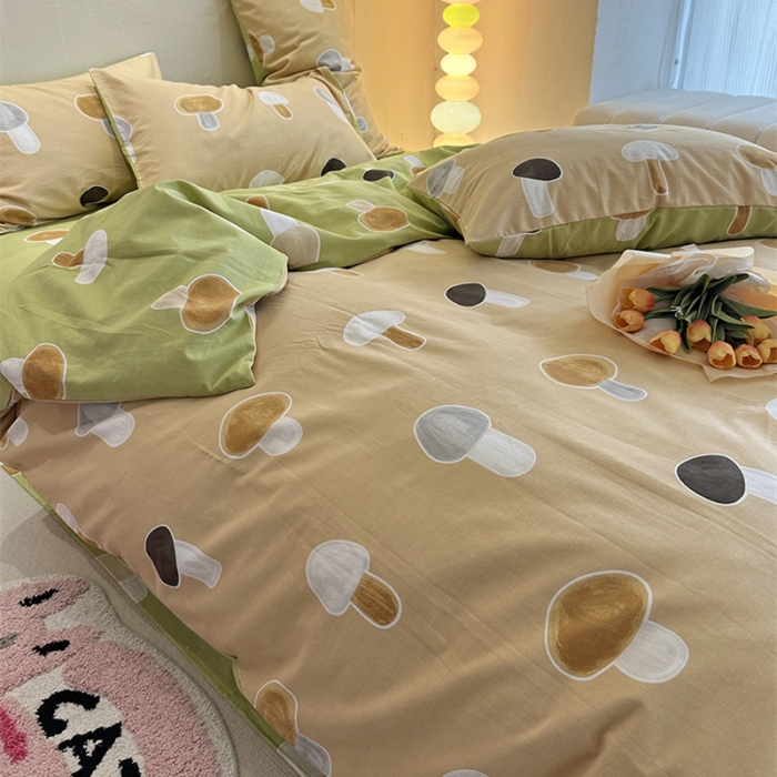 91家纺网 家纺一手货源 找家纺 千朵 2023新款全棉生态磨毛四件套 茹茹世界