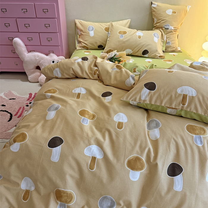 91家纺网 家纺一手货源 找家纺 千朵 2023新款全棉生态磨毛四件套 茹茹世界