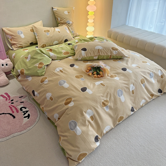 91家纺网 家纺一手货源 找家纺 千朵 2023新款全棉生态磨毛四件套 茹茹世界