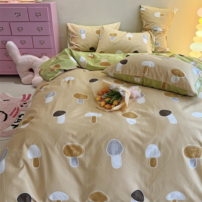 91家纺网 家纺一手货源 找家纺 千朵 2023新款全棉生态磨毛四件套 茹茹世界