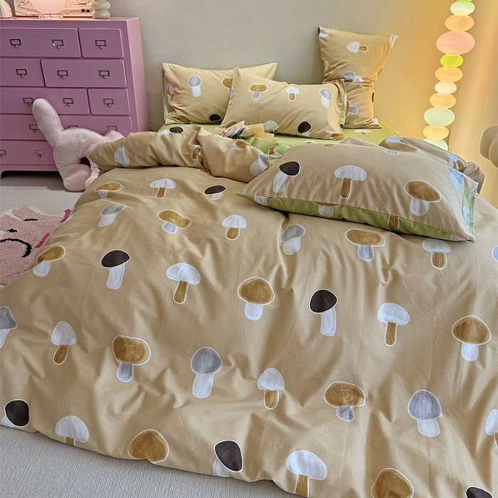 91家纺网 家纺一手货源 找家纺 千朵 2023新款全棉生态磨毛四件套 茹茹世界