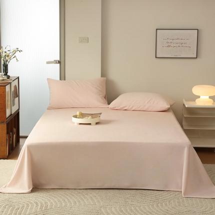 猪先生 2023新款牛奶绒纯色单品床单 蔷薇粉