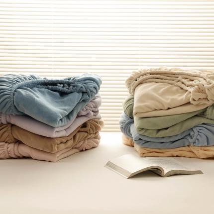 （组合图）Mr.pig猪先生水洗棉 2023新款牛奶绒纯色单品床笠