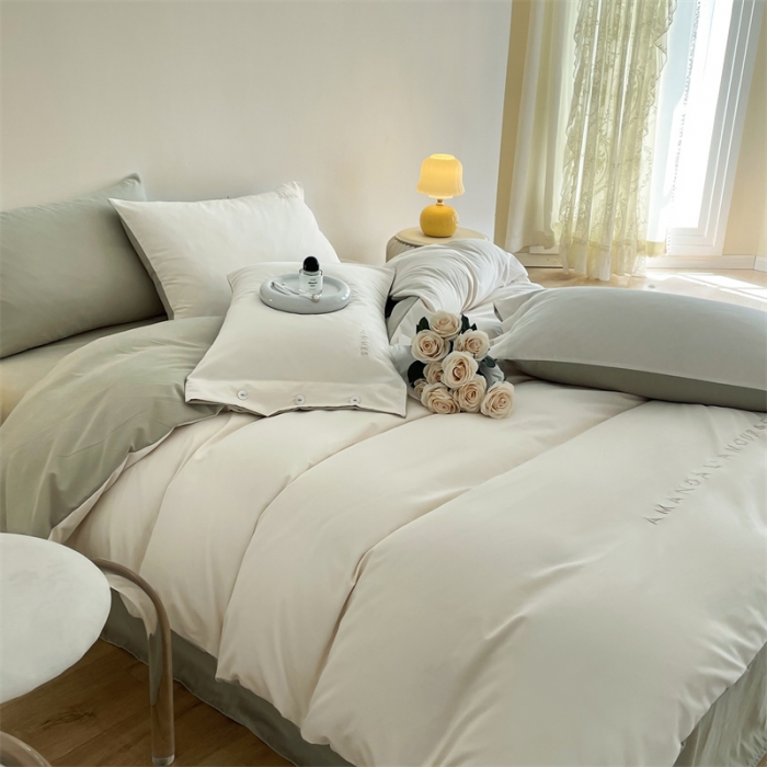 91家纺网 家纺一手货源 找家纺 （总）布可 2025秋冬新款云朵绒轻奢刺绣四件套-慕斯