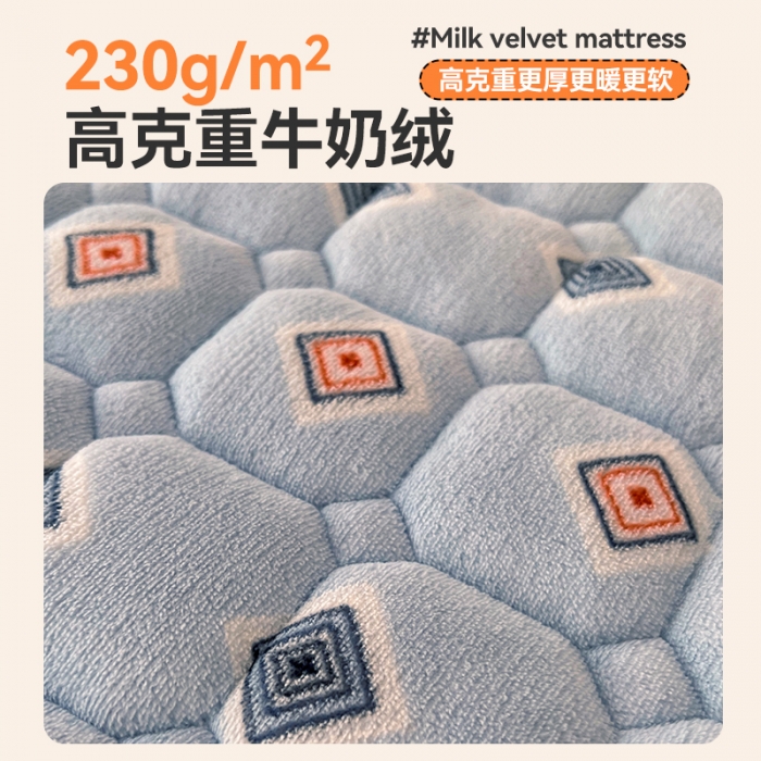 91家纺网 家纺一手货源 找家纺 (总) 丽诺床垫 2023新款抗菌防螨牛奶绒床护垫