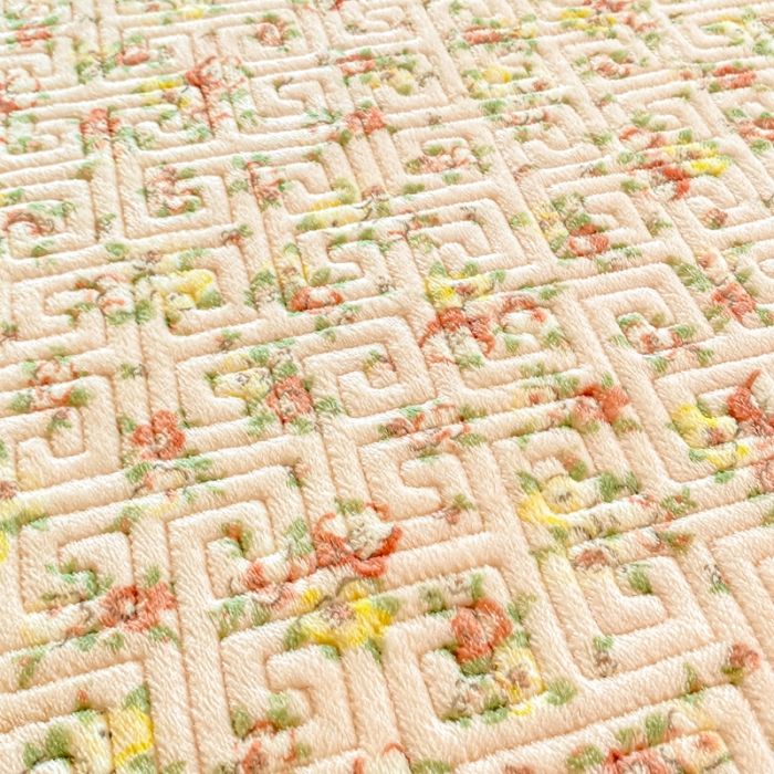 91家纺网 家纺一手货源 找家纺 慕木  2025新款A类小清新加厚多功能牛奶绒夹棉床盖 花卉