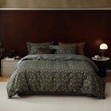 寐眠 2023新款100支长绒棉全棉印花纽扣四件套 迷惑