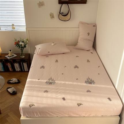 洋铭区 2023新款全棉单品床笠可爱城堡