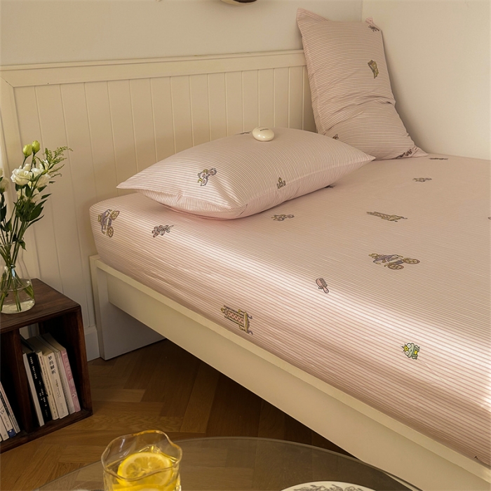 91家纺网 家纺一手货源 找家纺 洋铭区 2023新款全棉单品床笠可爱城堡