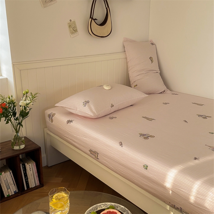 91家纺网 家纺一手货源 找家纺 洋铭区 2023新款全棉单品床笠可爱城堡