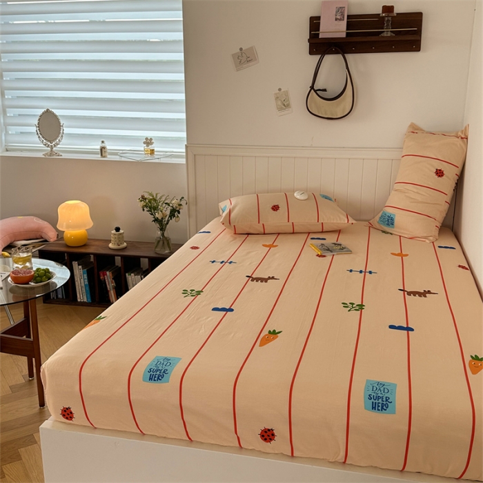 91家纺网 家纺一手货源 找家纺 洋铭区 2023新款全棉单品床笠萝卜乐园