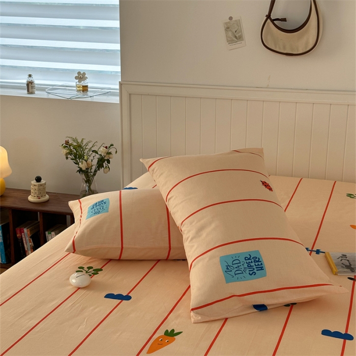 91家纺网 家纺一手货源 找家纺 洋铭区 2023新款全棉单品床笠萝卜乐园