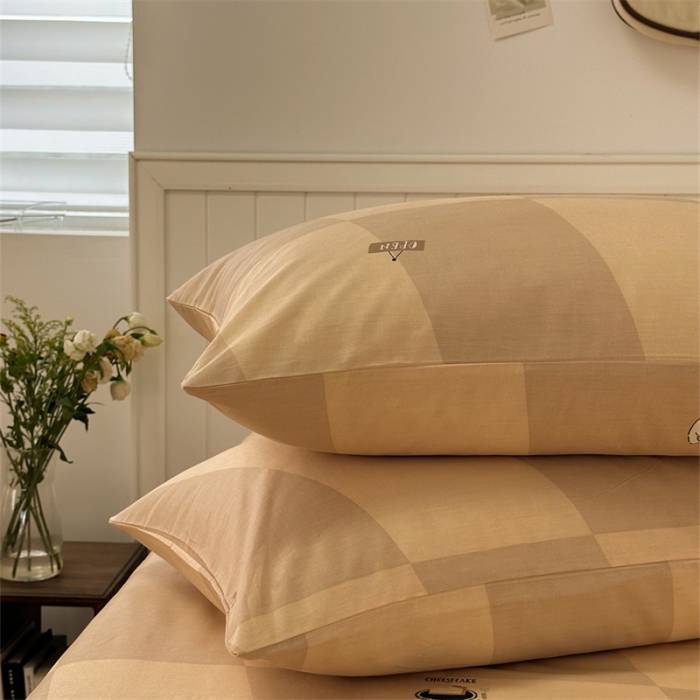 91家纺网 家纺一手货源 找家纺 洋铭区 2023新款全棉单品床笠猫咪橙