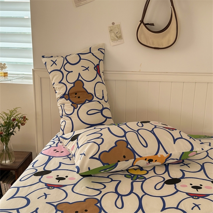 91家纺网 家纺一手货源 找家纺 洋铭区 2023新款全棉单品床笠萌萌小动物