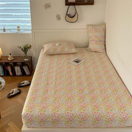 洋铭区 2023新款全棉单品床笠蜜恋粉花