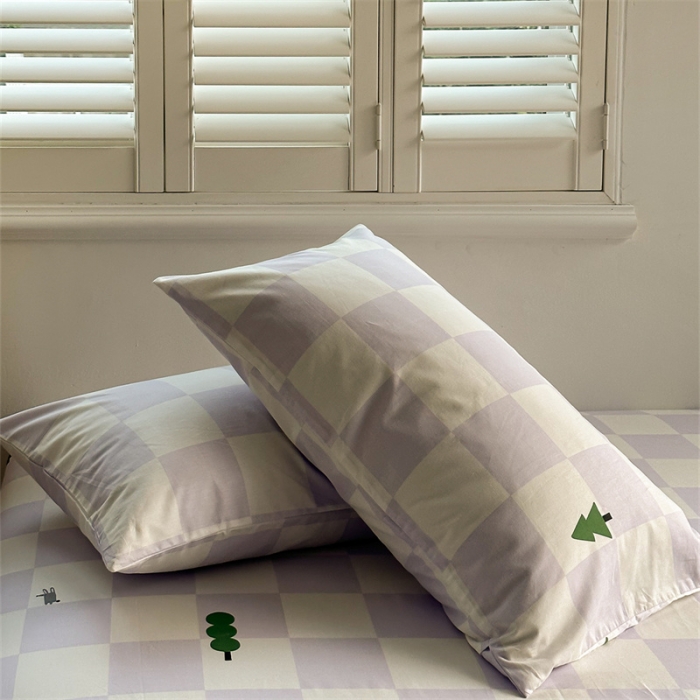 91家纺网 家纺一手货源 找家纺 洋铭区 2023新款全棉单品床笠松树小象