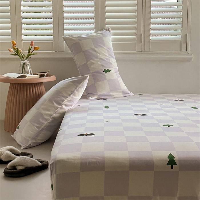 91家纺网 家纺一手货源 找家纺 洋铭区 2023新款全棉单品床笠松树小象