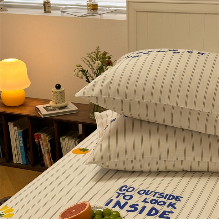 91家纺网 家纺一手货源 找家纺 洋铭区 2023新款全棉单品床笠香橙花园