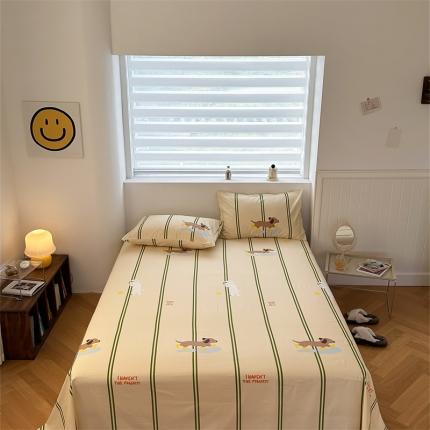 洋铭区 2023新款全棉单品床单快乐小狗