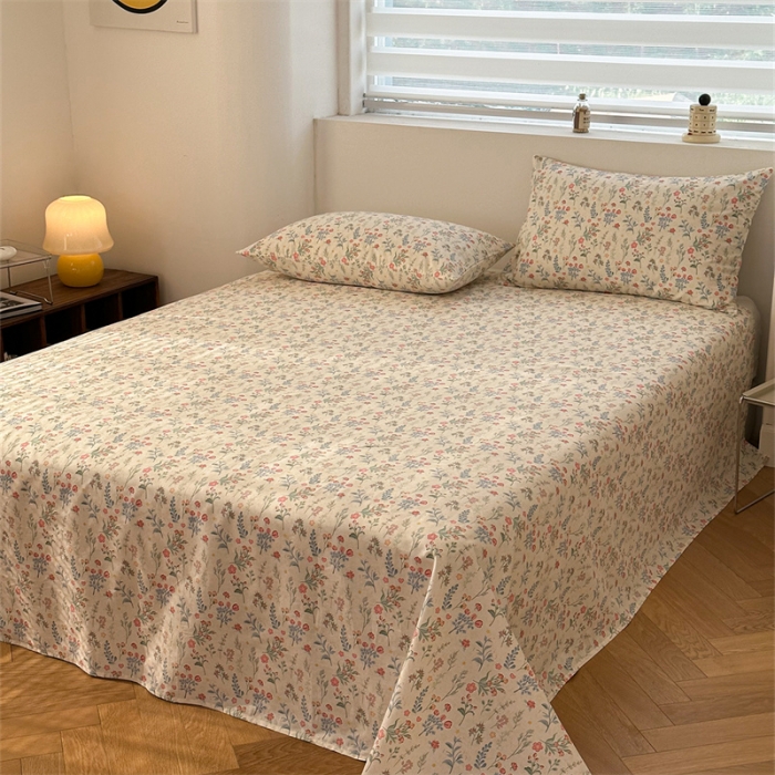 91家纺网 家纺一手货源 找家纺 洋铭区 2023新款全棉单品床单兰星花