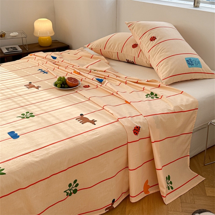 91家纺网 家纺一手货源 找家纺 洋铭区 2023新款全棉单品床单萝卜乐园