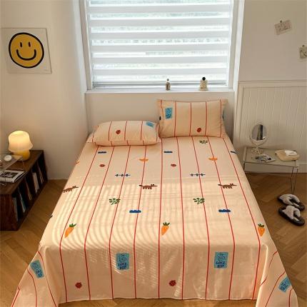 洋铭区 2023新款全棉单品床单萝卜乐园