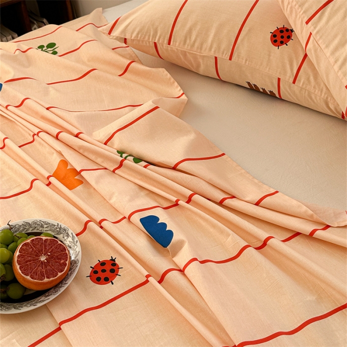 91家纺网 家纺一手货源 找家纺 洋铭区 2023新款全棉单品床单萝卜乐园