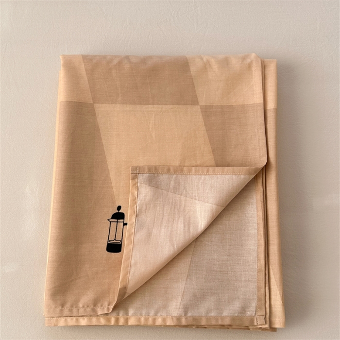 91家纺网 家纺一手货源 找家纺 洋铭区 2023新款全棉单品床单猫咪橙