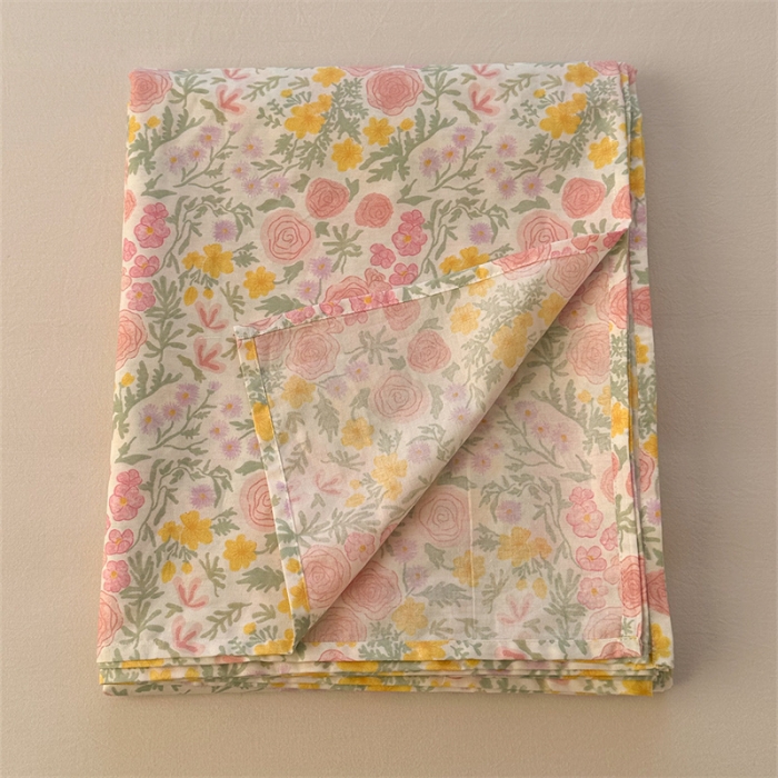 91家纺网 家纺一手货源 找家纺 洋铭区 2023新款全棉单品床单蜜恋粉花