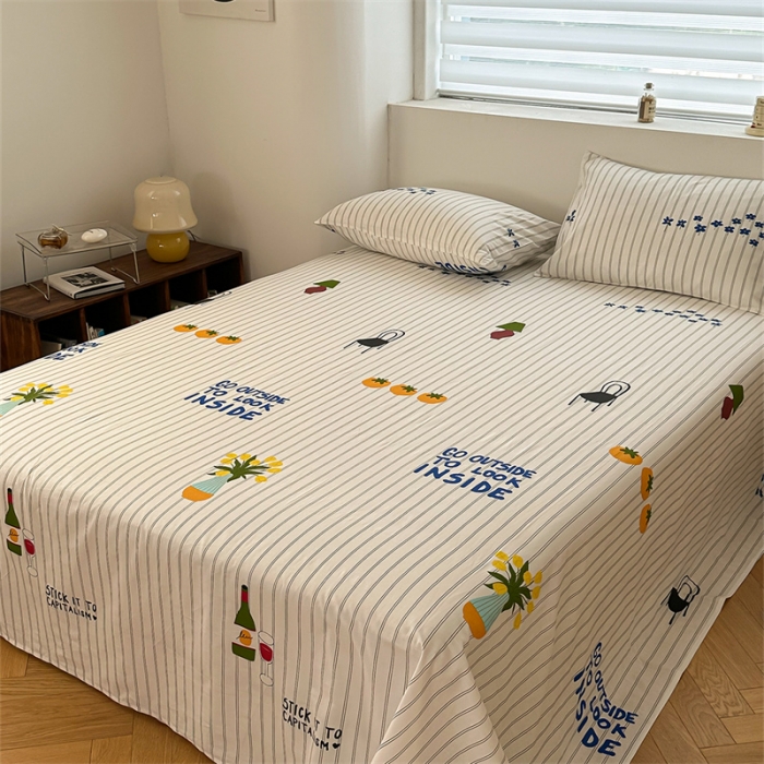 91家纺网 家纺一手货源 找家纺 洋铭区 2023新款全棉单品床单香槟花园