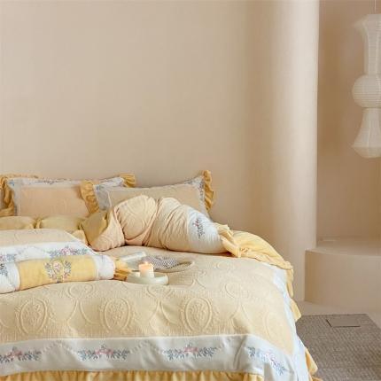 91家纺网 家纺一手货源 找家纺 总馨蕊 2023新款300克极细腻超柔煦暖绒进口导电丝四件套-浪漫主义