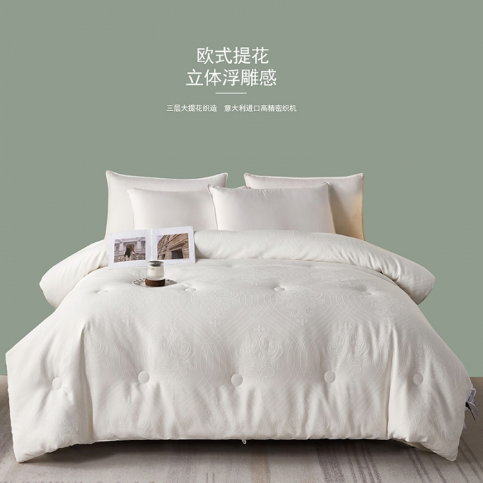 91家纺网 家纺一手货源 找家纺 丽卡家纺 2023新款高克重加厚三层大提花秋冬被被子被芯- 蒙娜丽莎