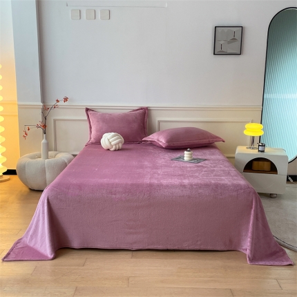 91家纺网 家纺一手货源 找家纺 （总）兰紫橙 纯色双面法兰绒牛奶绒毛毯床单