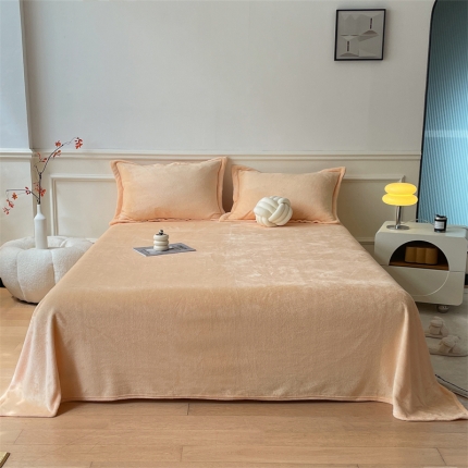 91家纺网 家纺一手货源 找家纺 （总）兰紫橙 纯色双面法兰绒牛奶绒毛毯床单