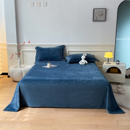 91家纺网 家纺一手货源 找家纺 （总）兰紫橙 纯色双面法兰绒牛奶绒毛毯床单