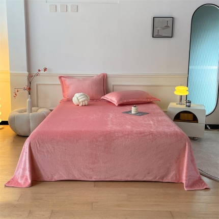 91家纺网 家纺一手货源 找家纺 （总）兰紫橙 纯色双面法兰绒牛奶绒毛毯床单